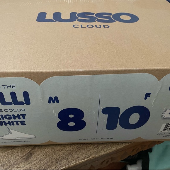 NEW Lusso Cloud "Pelli" Waffle mules Bright White woman size 10 (men 8) - Picture 3 of 3